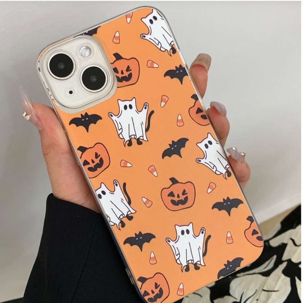 Halloween Ghost & Pumpkin Print Phone Cases